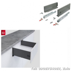Ray hộp Hafele S3 chức năng nhấn mở Màu Xám 552.55.304